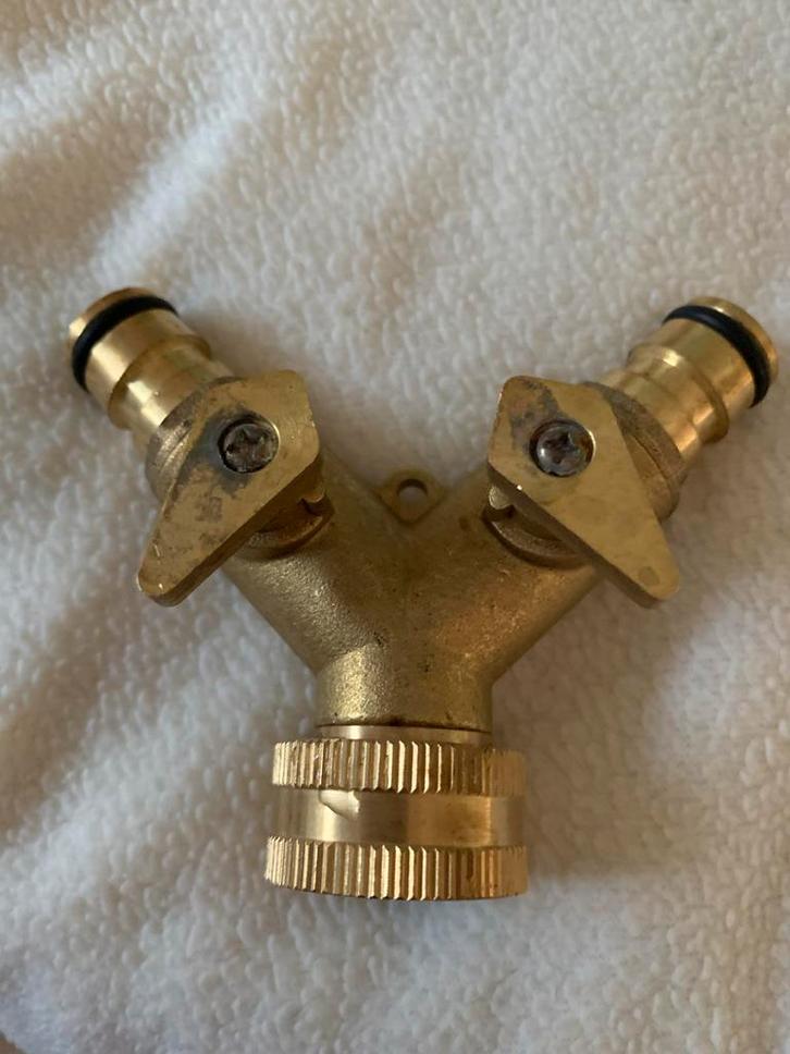 Tuinslang Splitter met Kranen, Tuin en Terras, Tuinslangen, Gebruikt, Overige typen, Ophalen of Verzenden