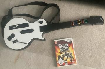 Nintendo Wii guitar Hero met spel beschikbaar voor biedingen