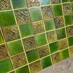 Set van 31 art nouveau tegels, viervlaks 15x15cm, Antiek en Kunst, Ophalen