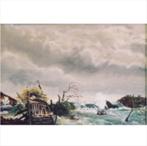 schilderij ,,De watersnood  1Februarie 1953"1 Februari 1953:, Ophalen of Verzenden