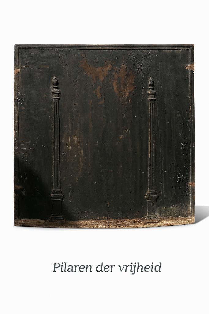 Grote haardplaat " Pilaren der vrijheid ", Antiek en Kunst, Curiosa en Brocante, Ophalen