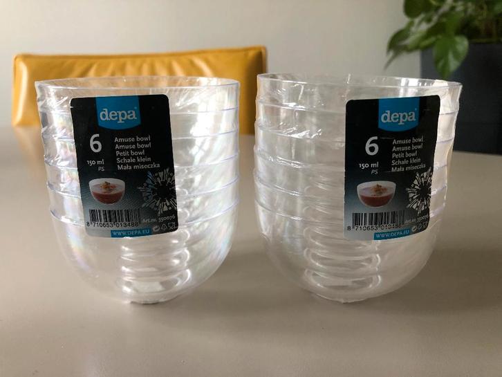 Amuse bakjes plastic | 12 stuks, Huis en Inrichting, Keuken | Servies, Nieuw, Kom(men), Overige stijlen, Overige materialen, Ophalen of Verzenden