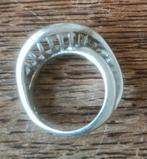 Bijzondere moderne zilveren ring 925, Ophalen of Verzenden, Dame, Zilver, Zilver