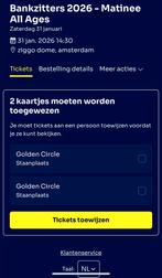 Bankzitters Matinee 31 januari, Tickets en Kaartjes, Twee personen