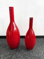 rode vazen van leonardo, Huis en Inrichting, Minder dan 50 cm, Glas, Zo goed als nieuw, Ophalen