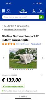 Obelink luifel 350 cm + zijwand en verstelbare stokken, Ophalen, Zo goed als nieuw