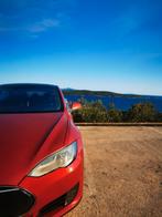 Tesla Model S 2015-12 AP Free Suprecharge, Auto's, Automaat, Zwart, Model S, 31 min