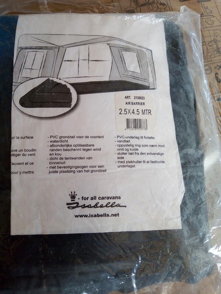 Isabella pvc grondzeil 2,5 x4,5, Ophalen of Verzenden, Nieuw