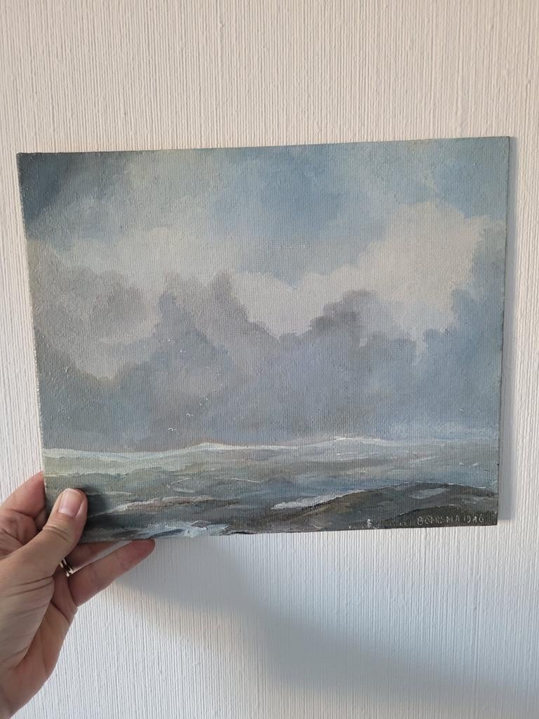 Maritiem schilderij, olieverf op doek, gesigneerd, Antiek en Kunst, Kunst | Schilderijen | Klassiek, Ophalen of Verzenden