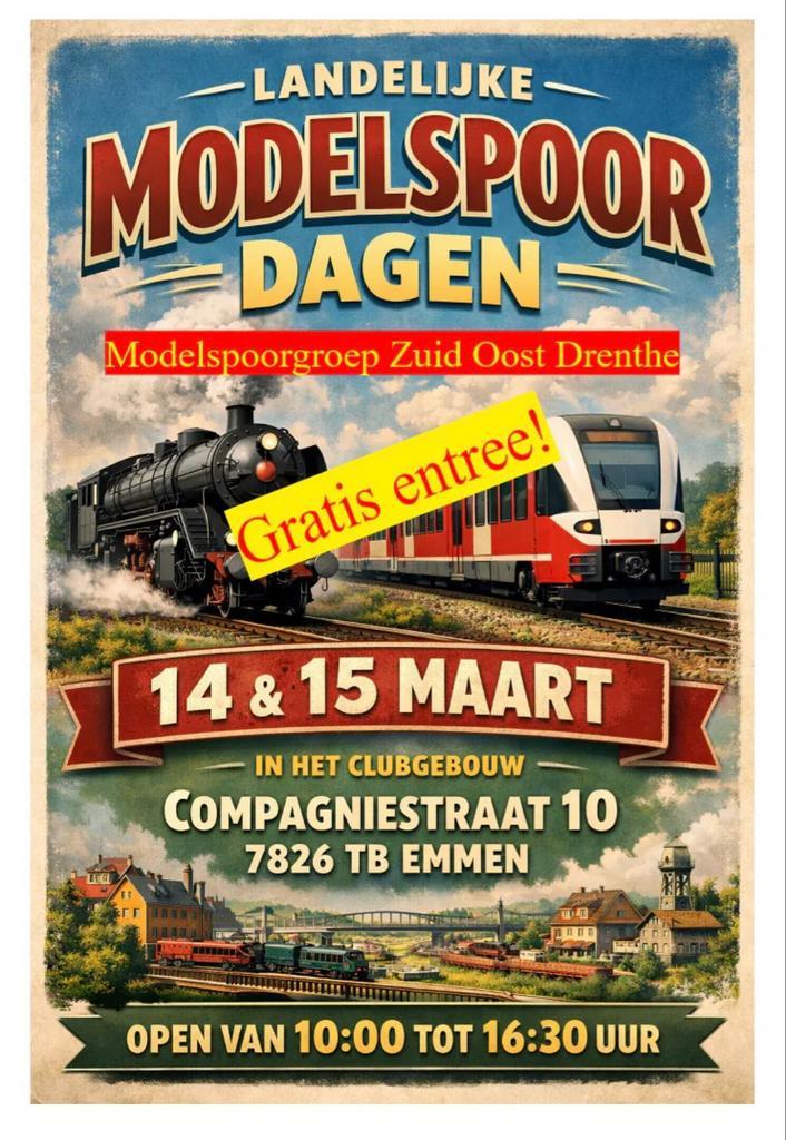 Landelijke Modelspoordagen - Gratis Entree!, Hobby en Vrije tijd, Modeltreinen | N-Spoor, Ophalen of Verzenden