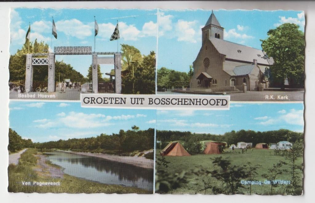 518 Bosschenhoofd De Wildert Camping Van Pagnevaart Bosbad H, Verzenden, 1960 tot 1980, Gelopen, Noord-Brabant