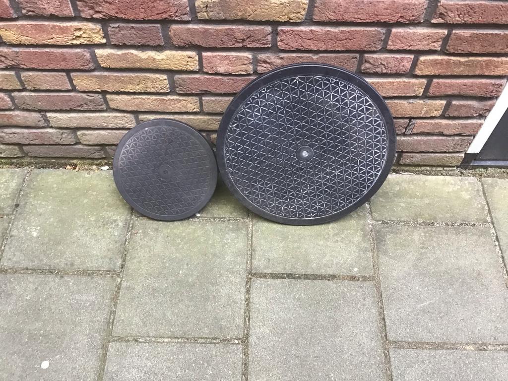 Draaiplateau set van 2, Ophalen of Verzenden, Gebruikt, Zwart, Kunststof
