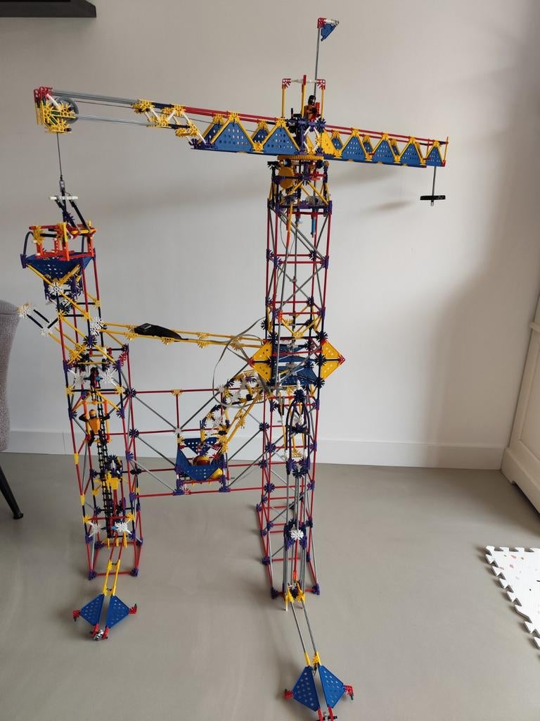 K'nex 160cm hoge set power tower crane compleet met motor, Ophalen of Verzenden, Zo goed als nieuw, K'nex