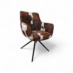 Fondo draaistoel in tricolor koeienhuid, Ophalen of Verzenden, Nieuw, Zwart, Eén