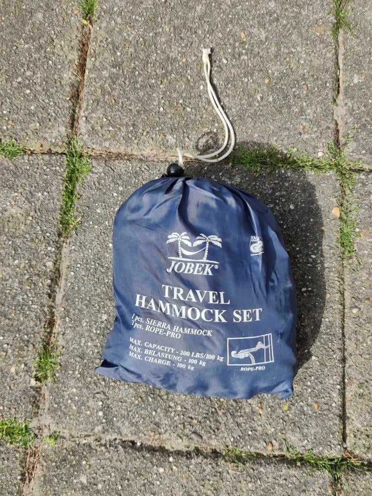 Jobek Travel Hangmat Set - Compact & Draagbaar, Gebruikt, Opvouwbaar, Ophalen of Verzenden, Eenpersoons