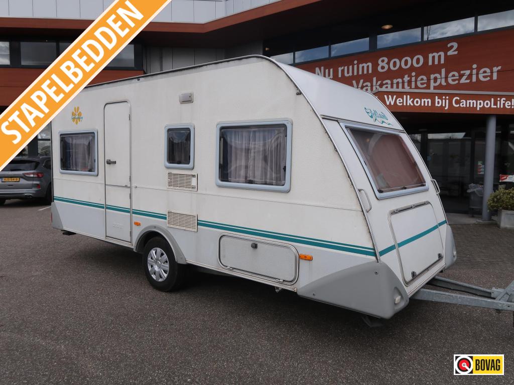 Eifelland Holiday 460 TK LICHTGEWICHT MET VOORTENT, Caravans en Kamperen, Caravans, Rondzit, Schokbreker, Eifelland, 4 tot 5 meter