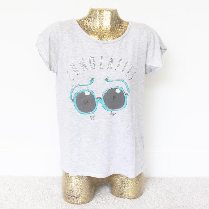 Pull & Bear Shirtje (M) - 18 € 15,-, Kleding | Dames, T-shirts, Zo goed als nieuw, Maat 38/40 (M), Grijs, Korte mouw, Ophalen of Verzenden