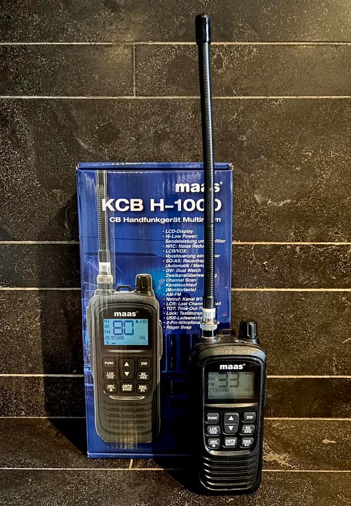 Maas KCB H1000 27mc, Telecommunicatie, Gebruikt, Met broekklem, 5 tot 15 km, Ophalen of Verzenden