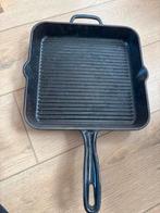 Gietijzeren grillpan, Ophalen of Verzenden, Gebruikt, Gietijzer, Koekenpan of Braadpan