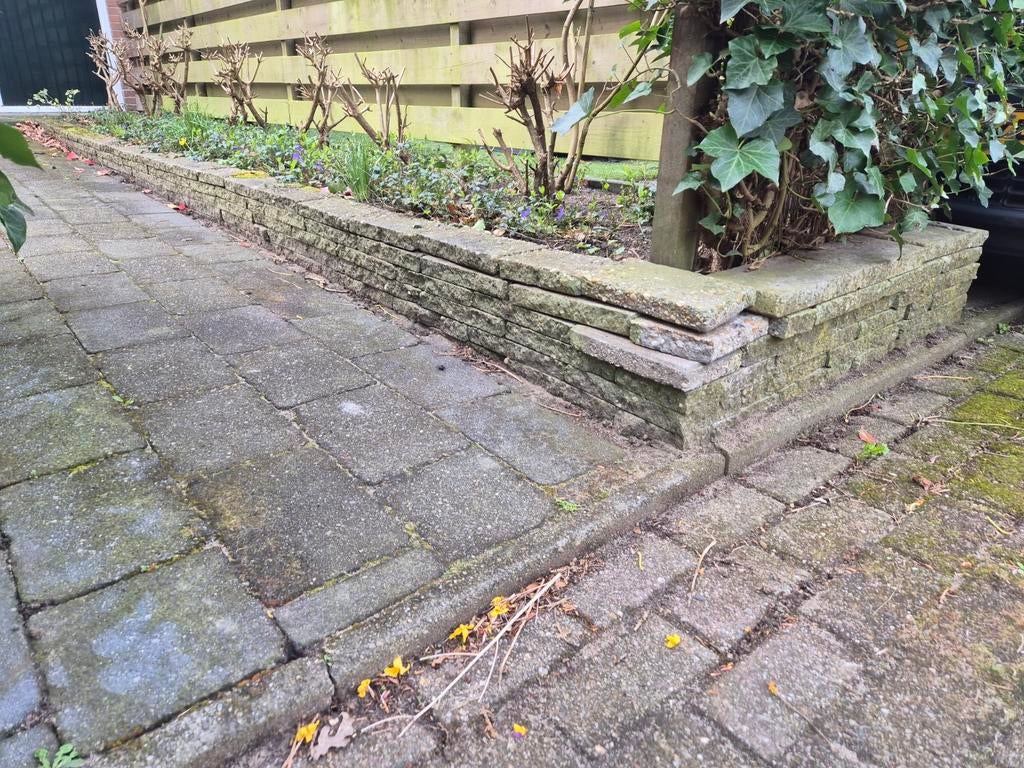Halve grindtegels voor border - Gratis afhalen, Tuin en Terras, Ophalen, Gebruikt, Grijs, Overige typen