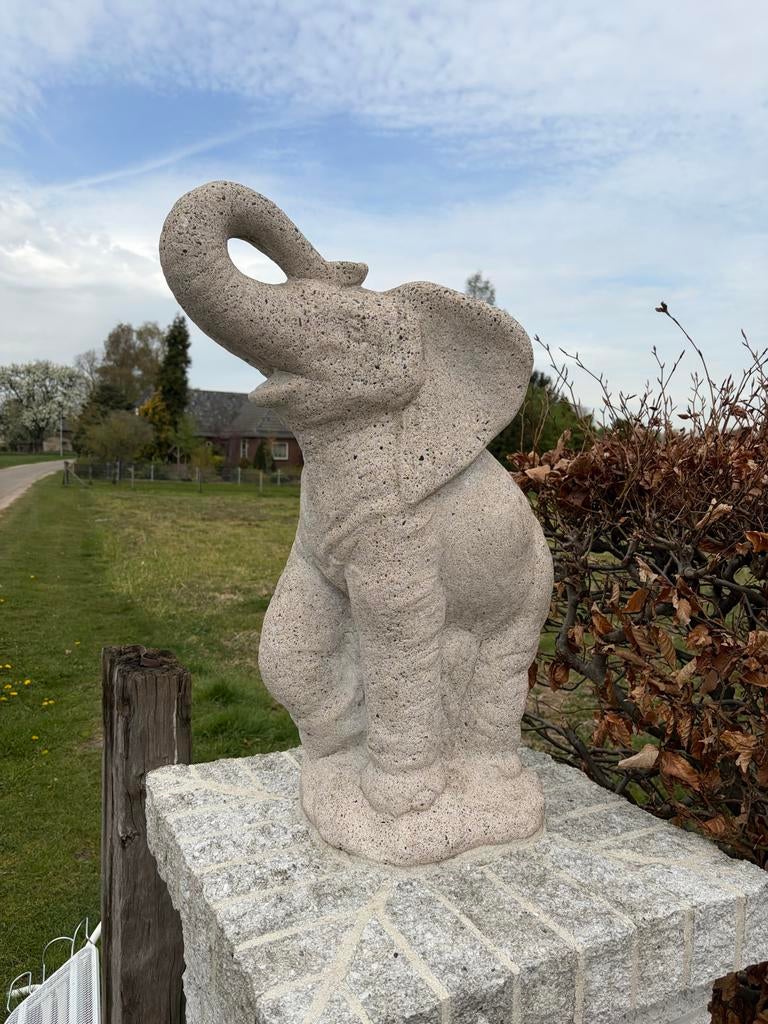 Betonnen Olifant Beeld - Tuindecoratie, Ophalen, Gebruikt, Beton, Dierenbeeld