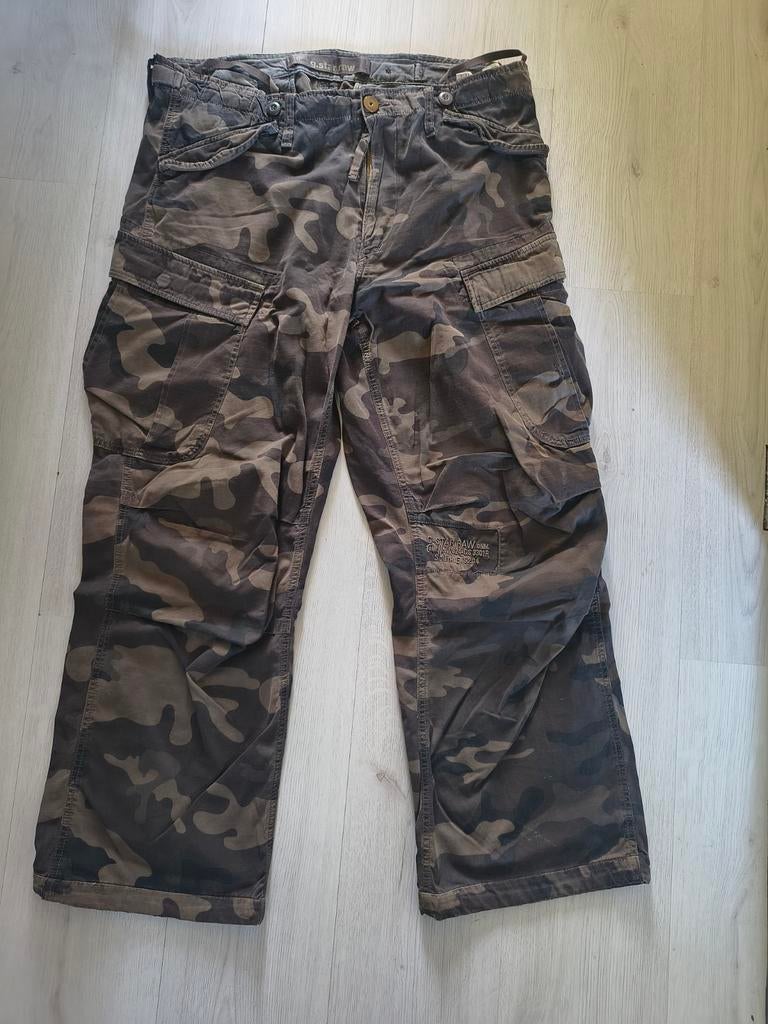 G star camouflage leger broek cargo maat 38, Kleding | Heren, Broeken en Pantalons, Ophalen of Verzenden, Groen, G-Star