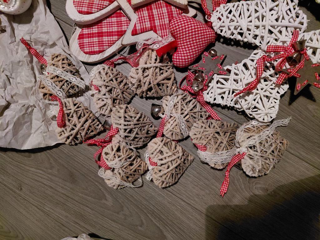 Kerstballen kersthangers rood met wit 60 stuks, Diversen, Ophalen of Verzenden, Nieuw