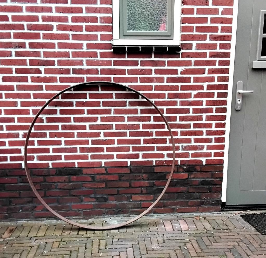 IJzeren ring van een karrewiel - circa 1,23 meter doorsnede, Ophalen, Gebruikt