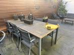 Tuintafel met 6 stoelen - Ideaal voor buiten dineren, Tuin en Terras, Ophalen, Gebruikt, Eettafel, 6 zitplaatsen