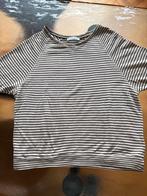 By-Bar gestreept shirt viscose katoen. Maat s, Beige, Ophalen of Verzenden, Zo goed als nieuw, Korte mouw