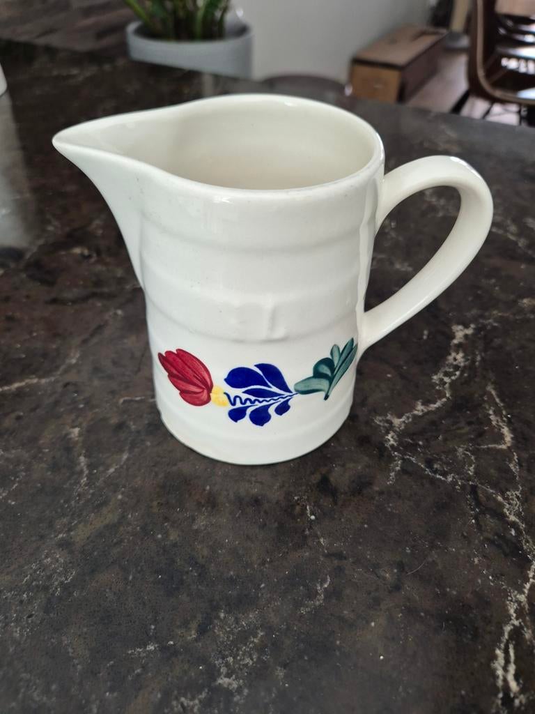 Melkkannetje 1 liter  Boerenbont Boch, Antiek en Kunst, Ophalen of Verzenden