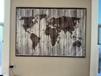 Grote IKEA Wereldkaart Driftwood canvas 208 x 148 XL versie, Ophalen