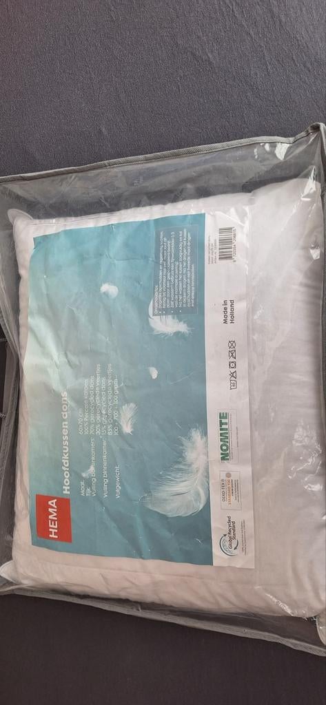 #hoofdkussen #dons #Hema #kussen, Eenpersoons, Verzenden, Wit, Nieuw