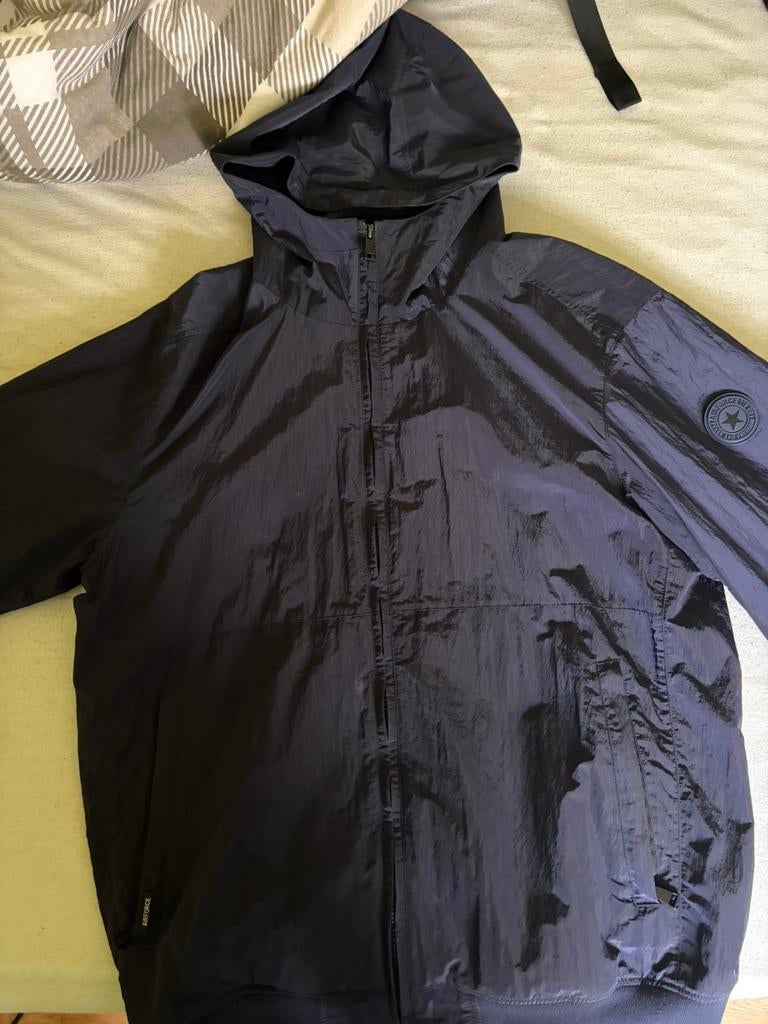 Airforce waxed jacket donkerblauw, Ophalen, Zo goed als nieuw, Maat 46 (S) of kleiner, Blauw