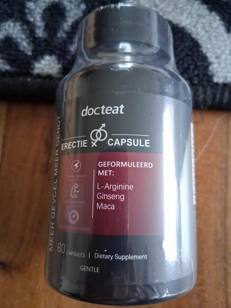 Docteate Erectie Capsule met L-Arginine Ginseng Maca, Ophalen of Verzenden, Nieuw, Overige typen