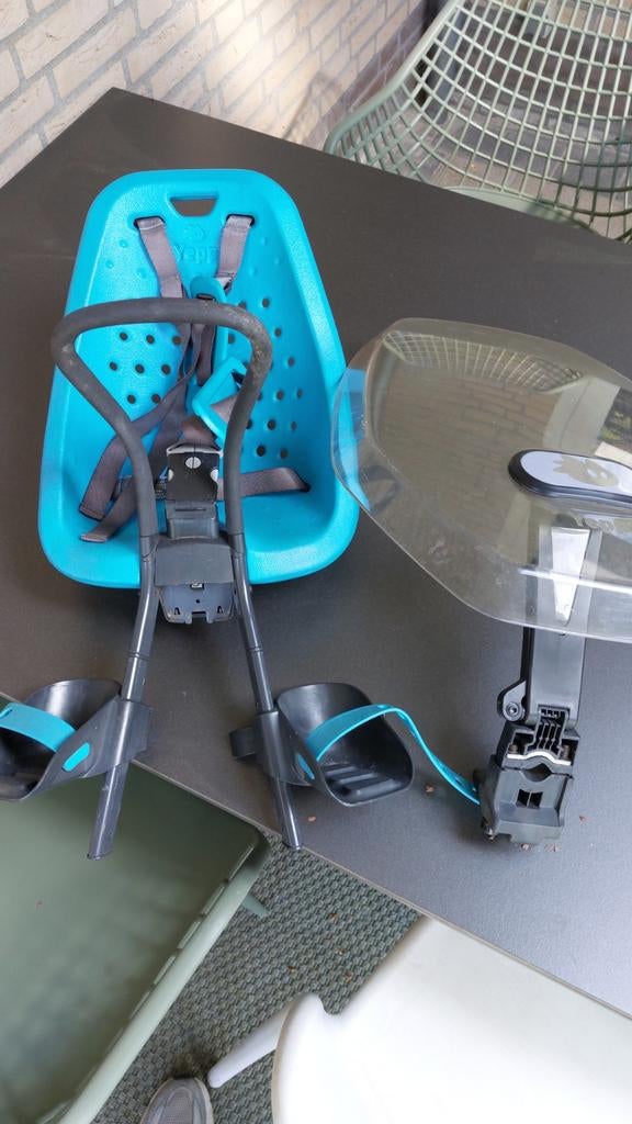 Yepp Mini Ocean voorzitje met windscherm, Ophalen, Gebruikt, Voetsteuntjes