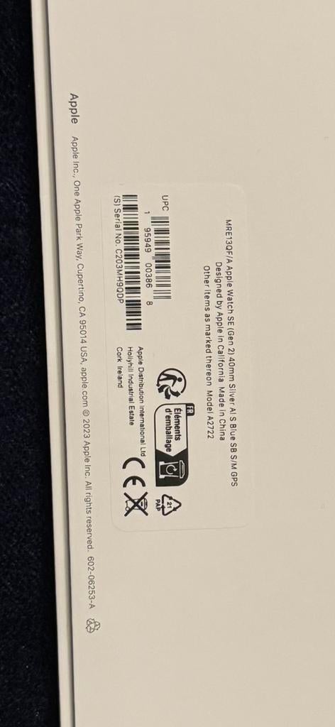 Apple Watch, 32 GB, Ophalen of Verzenden, Apple Watch SE (2nd generation), 7 inch of minder