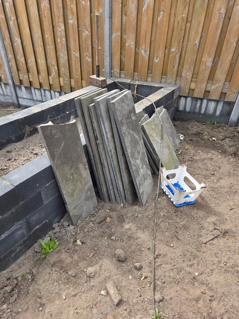 Natuurstenen vijverranden / muurafdekkers 100x30x3.2 cm, Ophalen, Natuursteen, Overige typen