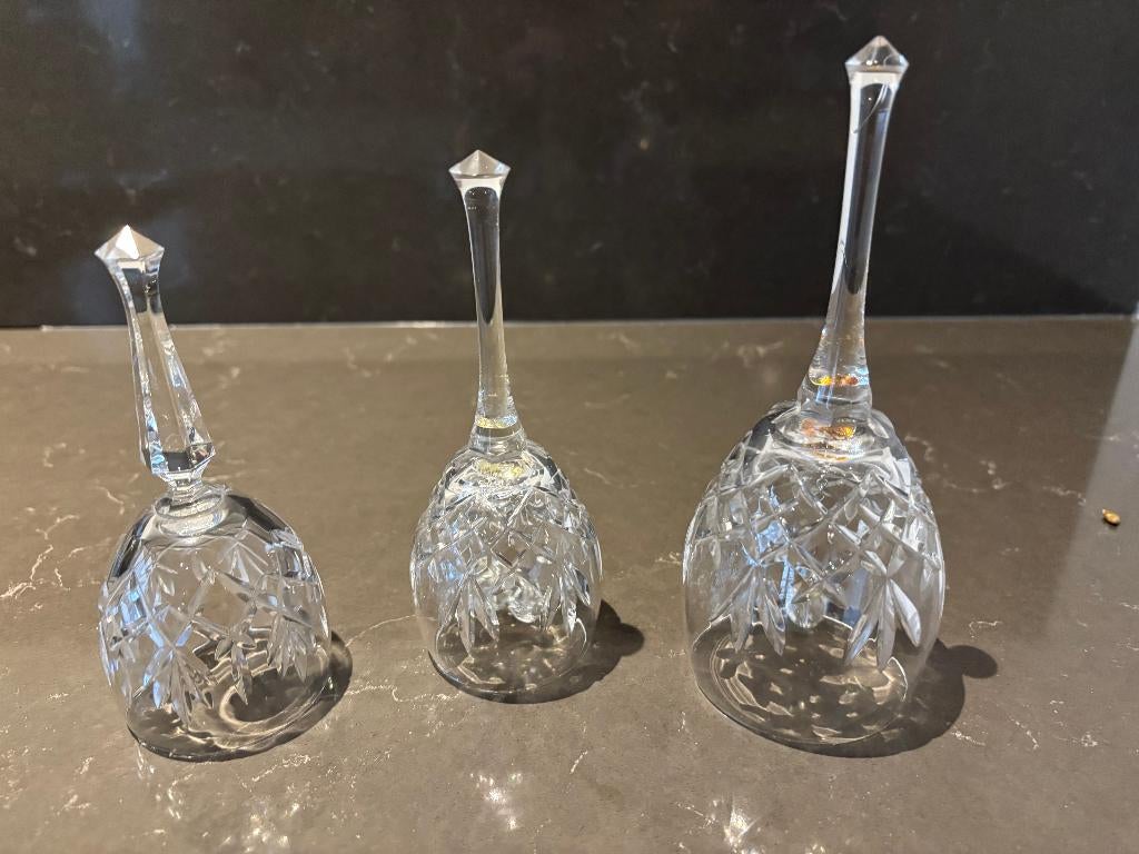 3 tafelbellen van kristal, Antiek en Kunst, Ophalen of Verzenden