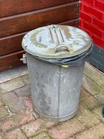 Vintage zinken metalen vuilnisemmer  – Den Haag, Ophalen, Gebruikt, Metaal, 50 tot 75 cm
