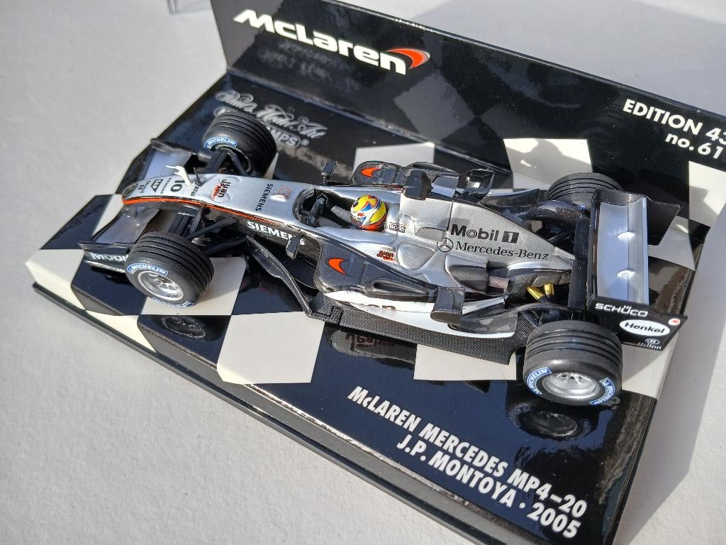 Mercedes MC. Laren MP4/20 Montoya 2005 1/43, Ophalen of Verzenden, Zo goed als nieuw, Auto, MiniChamps