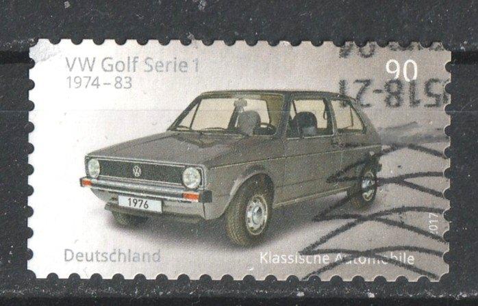 71au Autozegel VW Golf, Verzenden, Na 1940, Gestempeld