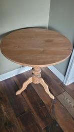 Houten wijntafel / bijzettafel, Huis en Inrichting, Ophalen, Rond, Minder dan 55 cm, 60 cm of meer