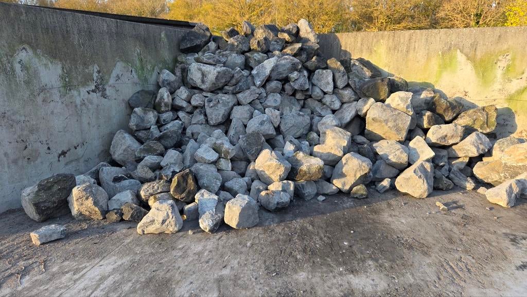 Kalksteen 5-6 ton, Tuin en Terras, Grind, Keien en Split, Nieuw, Kei, Blauw, Kalksteen, Ophalen