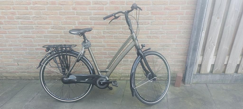 Gazelle Chamonix C8 damesfiets Stone Brown Mat, Fietsen en Brommers, Fietsen | Dames | Damesfietsen, Zo goed als nieuw, Gazelle