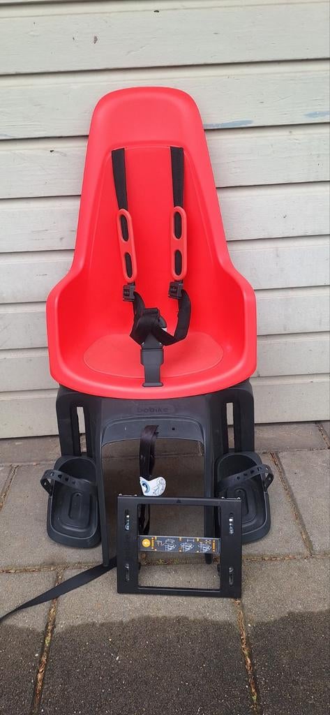 Bobike Maxi One Fierce Flamingo Achterzitje, Fietsen en Brommers, Fietsaccessoires | Fietsstoeltjes, Zo goed als nieuw, Ophalen