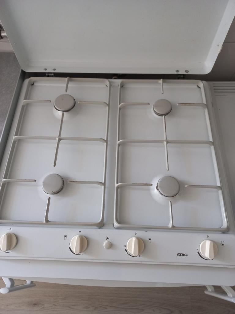 Gasstel Atag 4 pits, Witgoed en Apparatuur, Kookplaten, Ophalen, Gebruikt, 4 kookzones, Gas