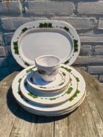 Vintage porseleinen servies met druivenblad decor, Ophalen of Verzenden
