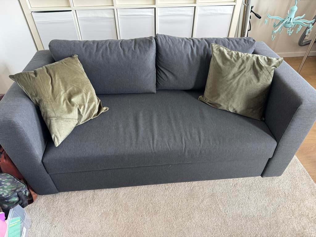 Grijze slaapbank, Ophalen, Nieuw, 200 cm, Grijs