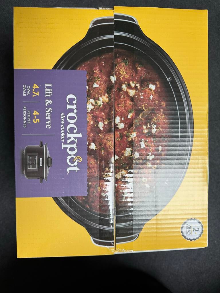 Crock-Pot slowcooker 4,7L, Ophalen of Verzenden, Timer, Nieuw
